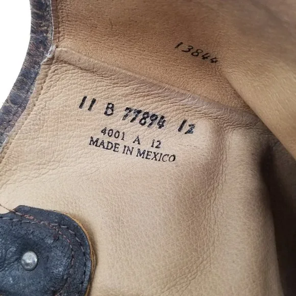 FRYE | Melissa Button Ankle Booties w/ Crackle Leather - 11B - Picture 10 of 13